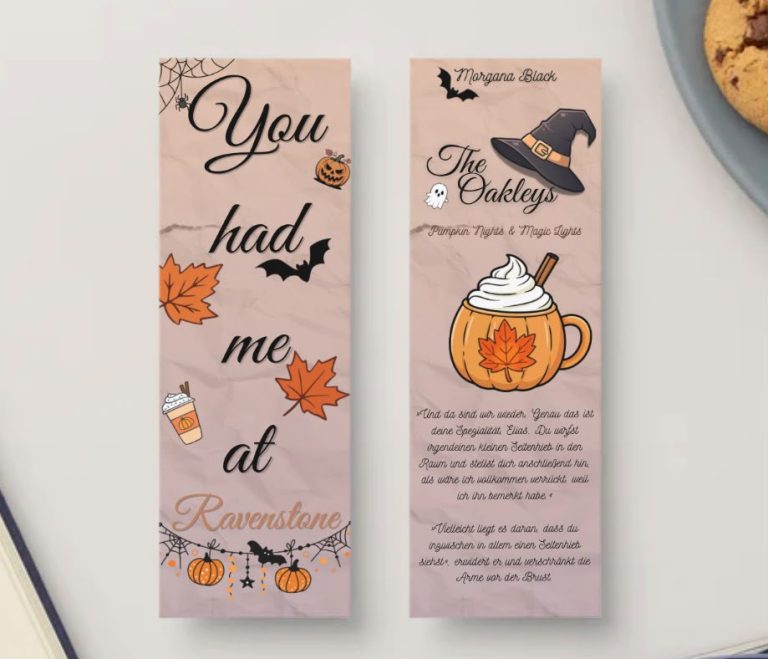 Vorbestell-Bonus: beidseitig bedrucktes Lesezeichen zu Pumpkin Nights & Magic Lights